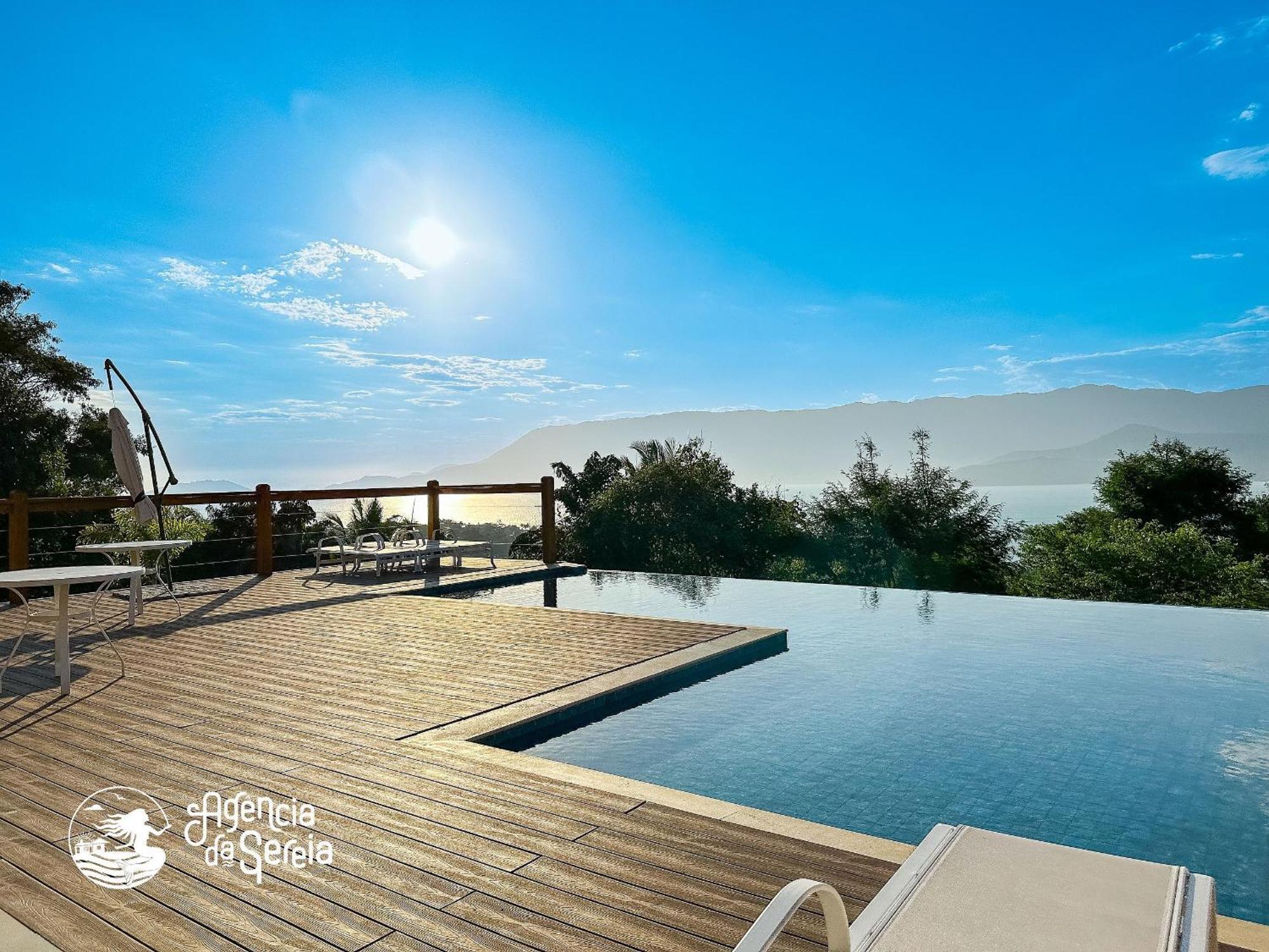 Linda Casa Com Vista Incrivel Em Condominio No Sul Da Ilha Ilhabela Kültér fotó