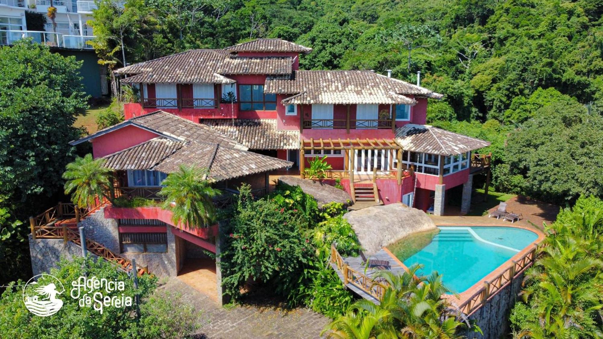 Linda Casa Com Vista Incrivel Em Condominio No Sul Da Ilha Ilhabela Kültér fotó